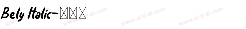 Bely Italic字体转换